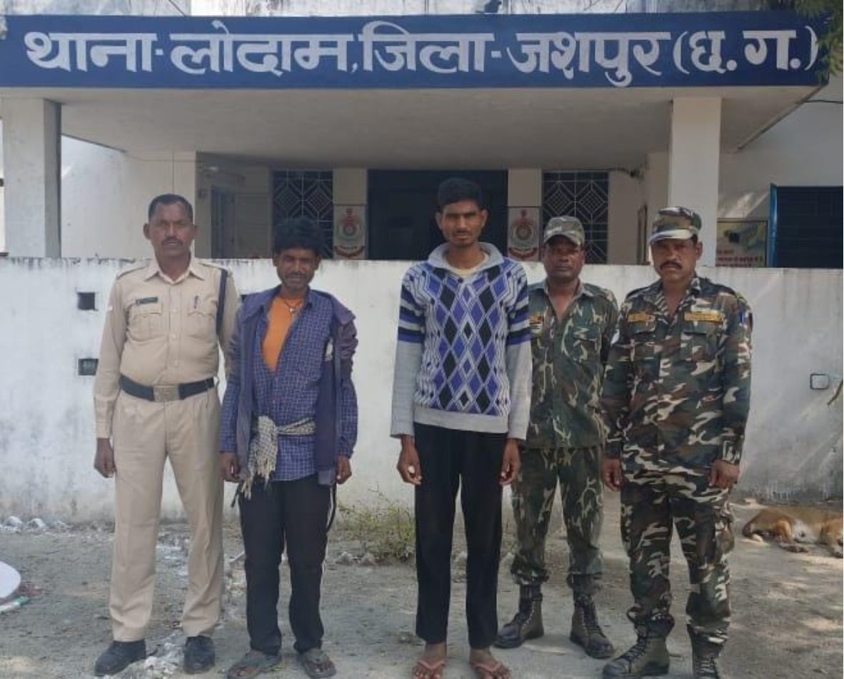 गौ तस्करों पर जशपुर पुलिस की कड़ी कार्रवाई, ऑपरेशन शंखनाद के तहत दो गिरफ्तार