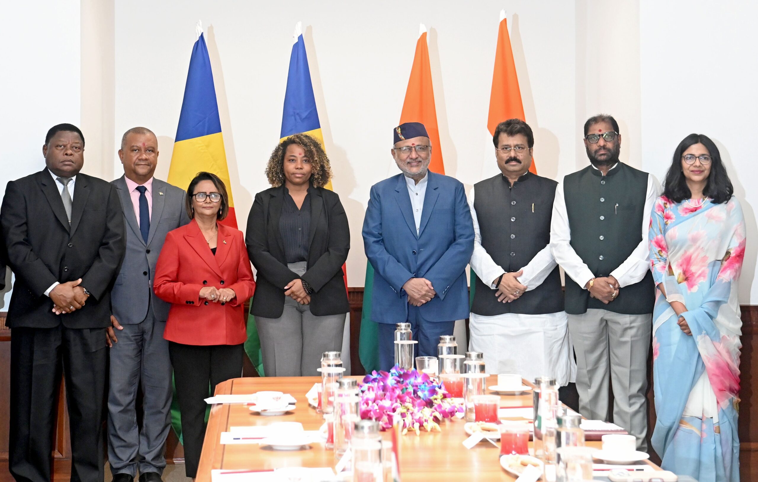 उपराष्ट्रपति राधाकृष्णन से मिला सेशेल्स का संसदीय दल, द्विपक्षीय संबंधों पर हुई चर्चा